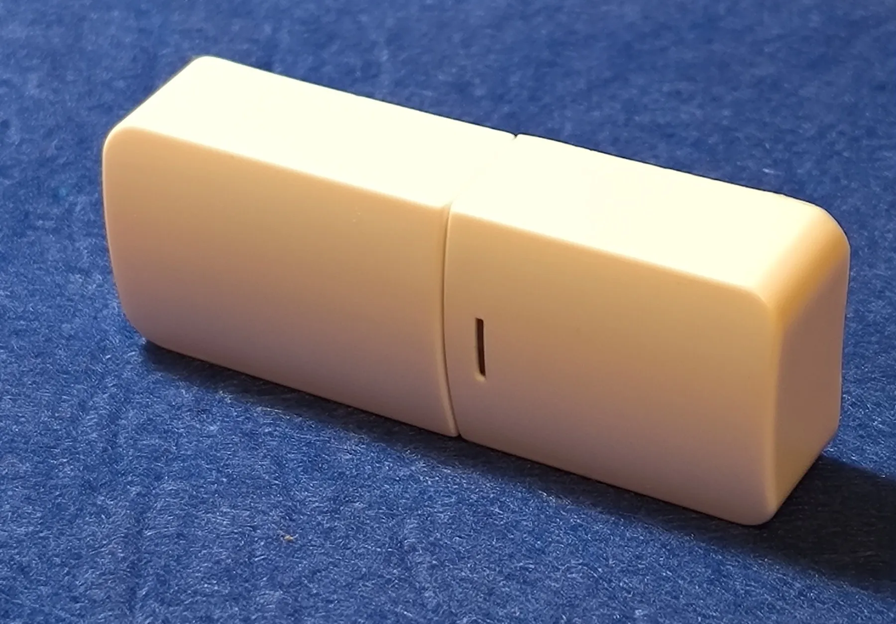 The contact sensor's case from an angle, closed